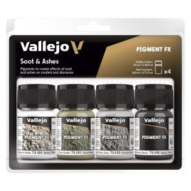 Pigments suie et cendres 4x 35 ml - VALLEJO 73193