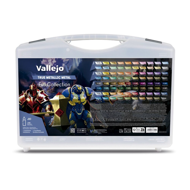 Coffret couleur TMM True Metalic Metal (80 flacons) - VALLEJO 77250
