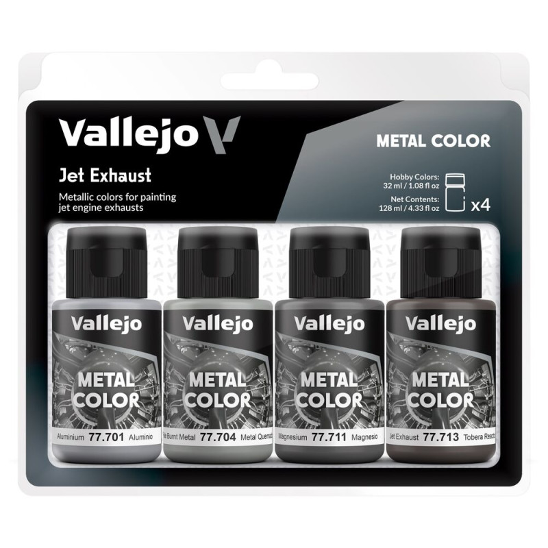 Set 4x peintures Tuyères et échappements 32 ml - VALLEJO 77602