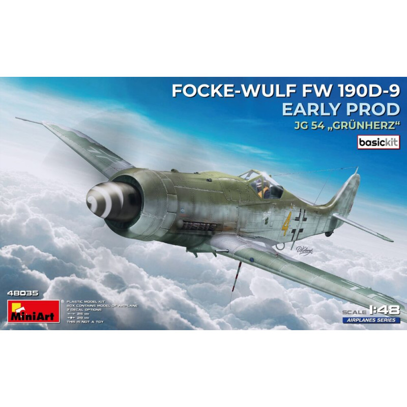 Focke-Wulf Fw 190D-9 Early Production JG 54 Grünherz Kit de base - 1/48 - MINIART 48035
