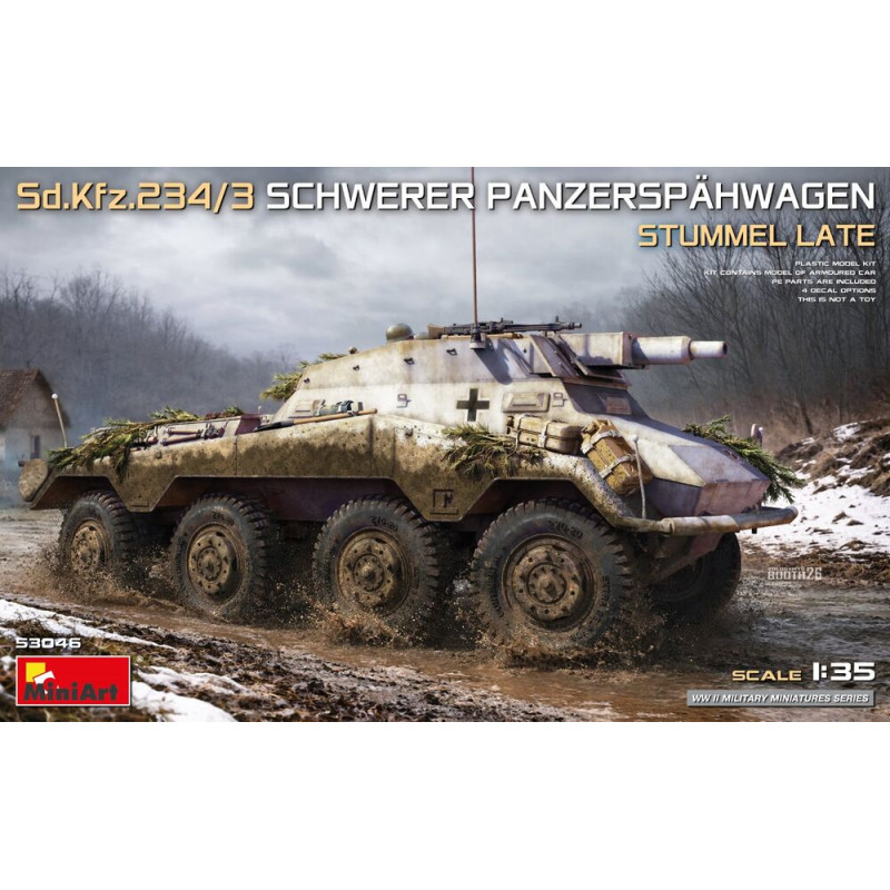 Sd.Kfz.234/3 Véhicule blindé lourd de reconnaissance Stummel Late - 1/35 - MINIART 53046