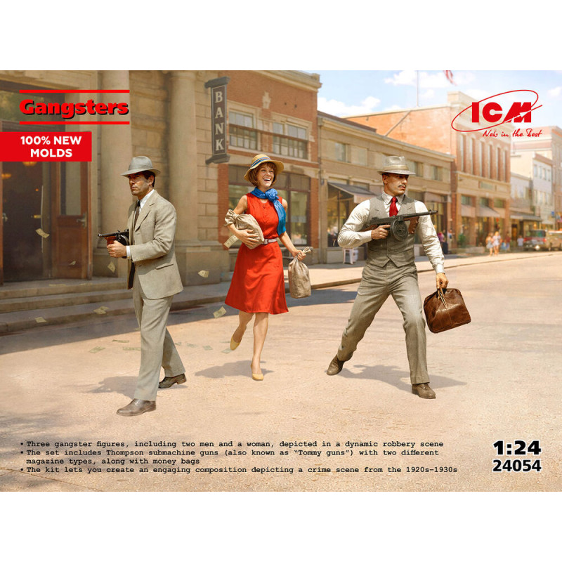 Gangsters (3 figurines) - 1/24 - ICM 24054
