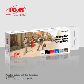 Set de peinture Gangsters 6 couleurs - ICM 3098