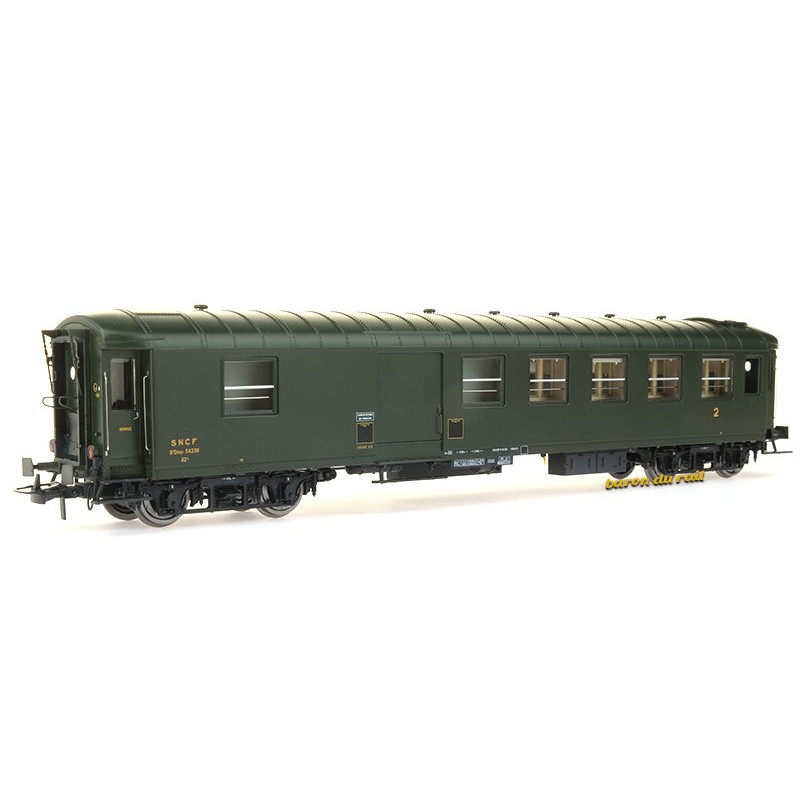 Voiture métallisée Ex-PLM B4D SNCF - ép. IIIb - HO 1/87 - REE VB-415