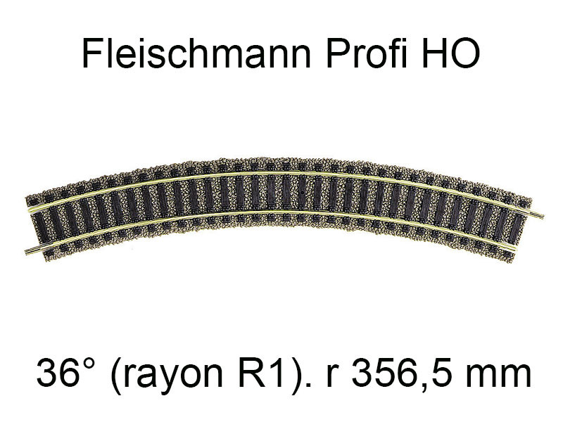 36/Ø Fleischmann 6120 H0 Gleis gebogen R 1