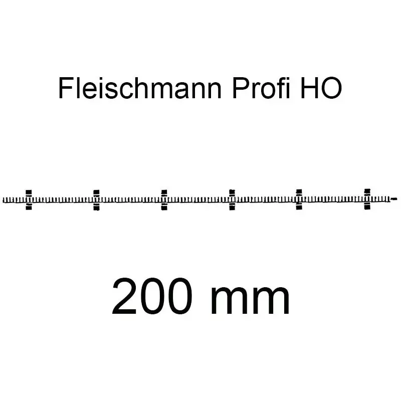 Crémaillère flexible 200 mm - voie Profi HO - FLEISCHMANN 6412