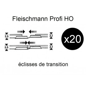 20x éclisses d'adaptation code 83 à code 100 - FLEISCHMANN 6437