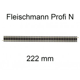 Rail droit 222 mm voie Profi N - FLEISCHMANN 9100
