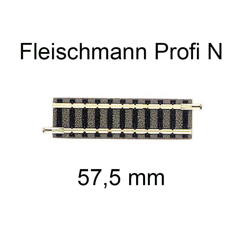 Rail droit 57,5 mm voie Profi N - FLEISCHMANN 9102