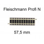 Rail droit 57,5 mm voie Profi N - FLEISCHMANN 9102