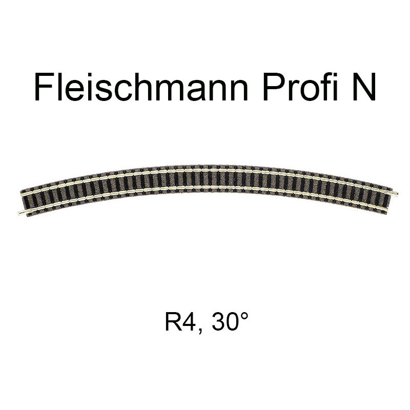 Rail courbe R4 430 mm 30° - voie Profi N - FLEISCHMANN 9135