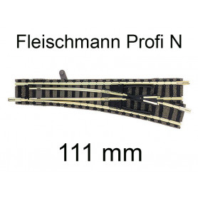 Aiguillage droit à droite 111mm - voie Profi N - FLEISCHMANN 9171