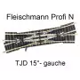 Traversée jonction double à gauche - voie Profi N - FLEISCHMANN 9184