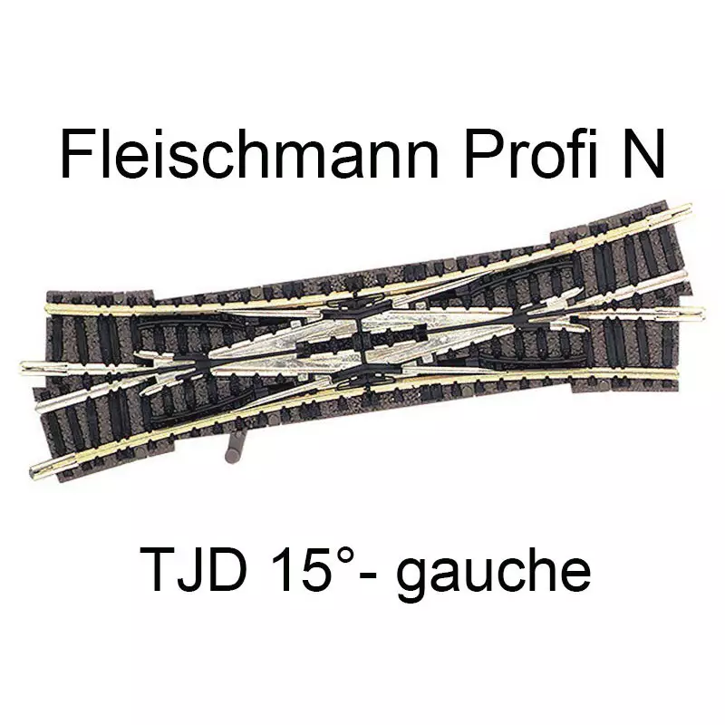 Traversée jonction double à gauche - voie Profi N - FLEISCHMANN 9184