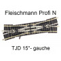 Traversée jonction double à gauche - voie Profi N - FLEISCHMANN 9184