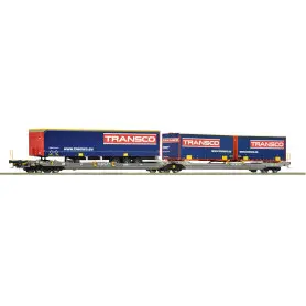 Wagon articulé à double compartiment T3000e, HUPAC ép. VI - HO 1/87 - ROCO 6600113