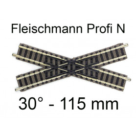 Croisement 115 mm 30° - voie Profi N - FLEISCHMANN 9161