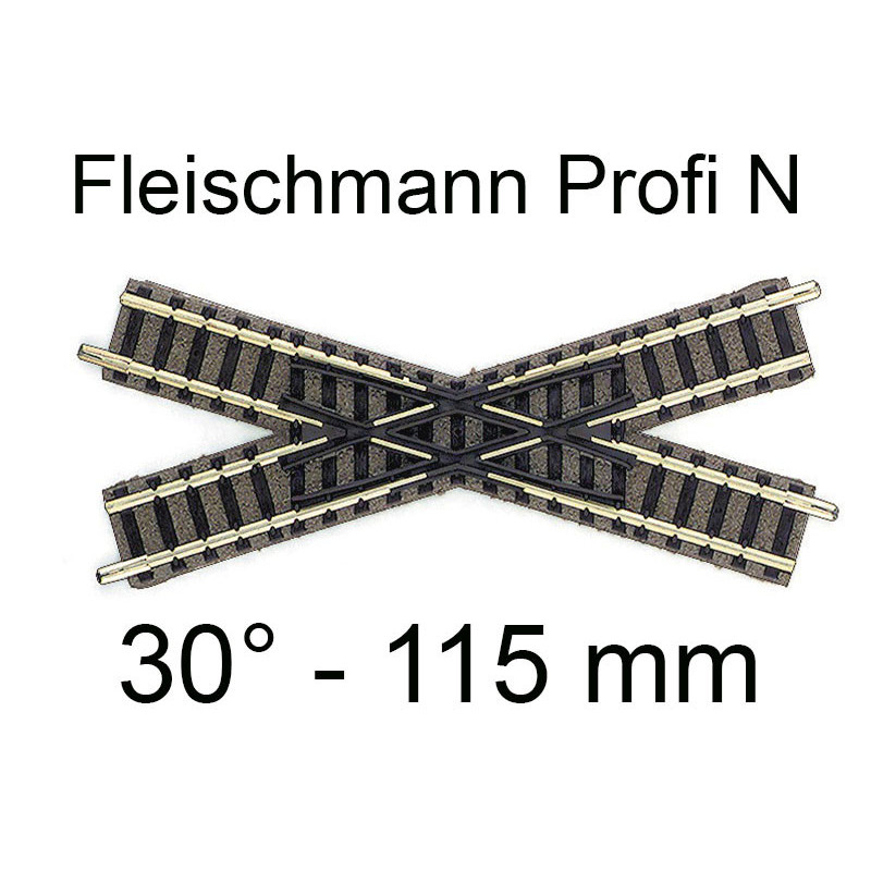 Croisement 115 mm 30° - voie Profi N - FLEISCHMANN 9161