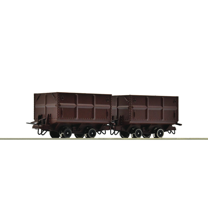 2x Wagons à basculement latéral - HOe 1/87 - ROCO 34499