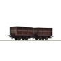 2x Wagons à basculement latéral - HOe 1/87 - ROCO 34499