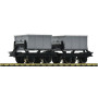 2x Wagons bennes à ciment - HOe 1/87 - ROCO 34601