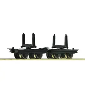 2x Wagons chariots à traverses pivotantes - HOe 1/87 - ROCO 34602