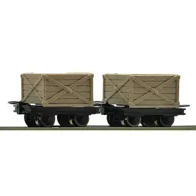 2x Wagons caisses - HOe 1/87 - ROCO 34603