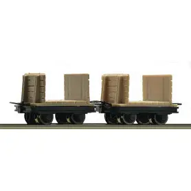 2x wagons de mine de charbon - HOe 1/87 - ROCO 34604
