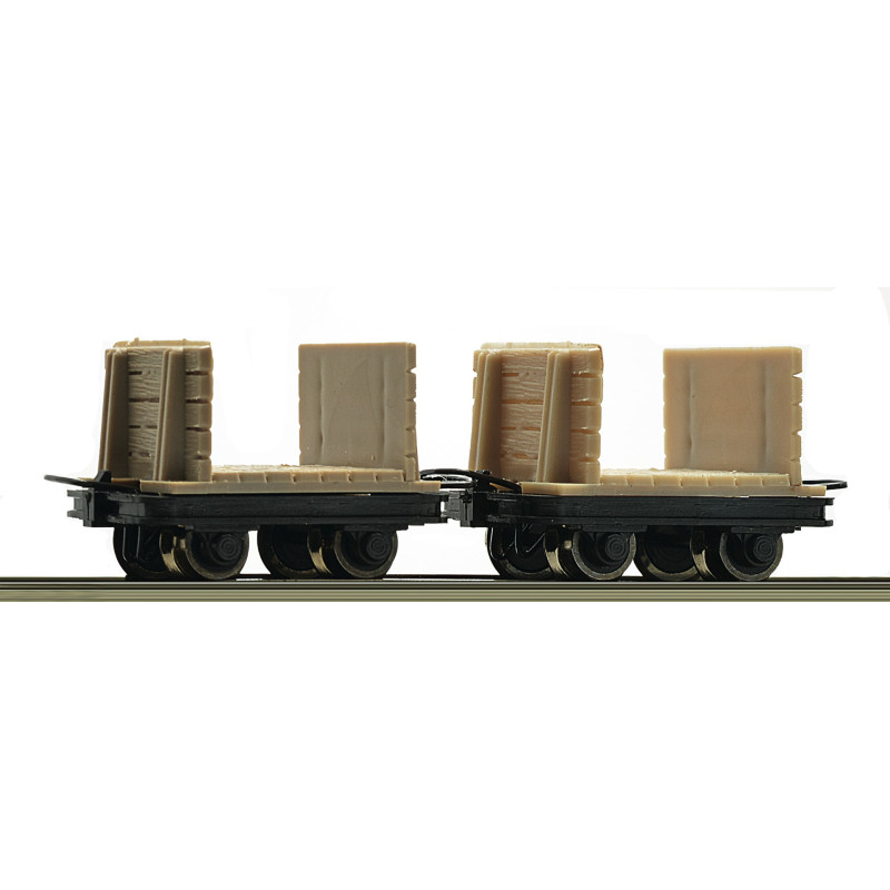 2x wagons de mine de charbon - HOe 1/87 - ROCO 34604