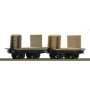 2x wagons de mine de charbon - HOe 1/87 - ROCO 34604