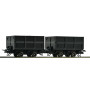 2x wagons à charbon - HOe 1/87 - ROCO 34605