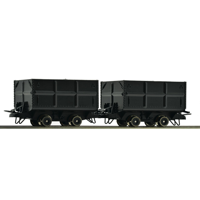2x wagons à charbon - HOe 1/87 - ROCO 34605