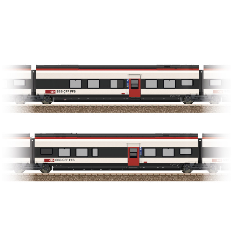 Set de voitures supplémentaires 1 RABe 501 Giruno - HO 1/87 - TRIX 23281