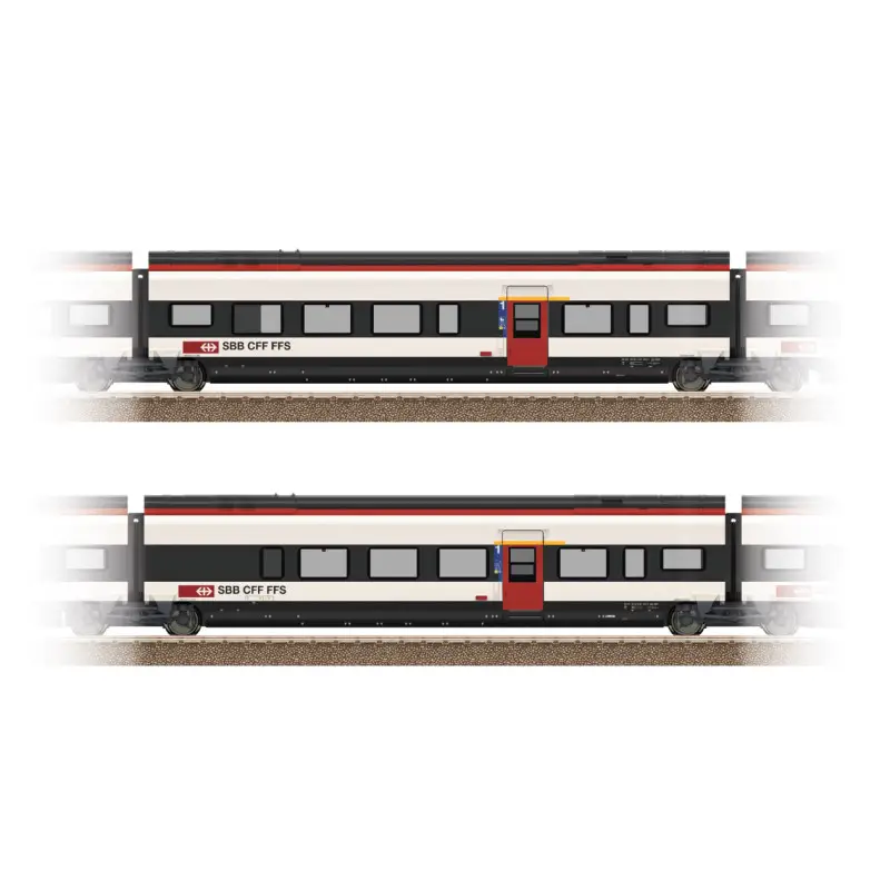 Set de voitures supplémentaires 3 RABe 501 Giruno - HO 1/87 - TRIX 23283