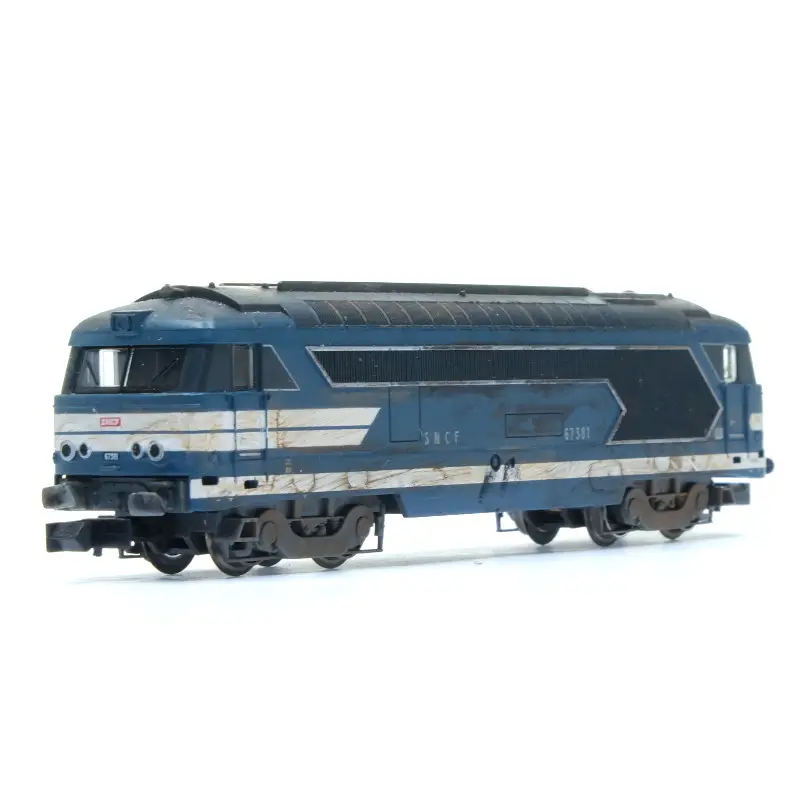 Locomotive diesel BB 67381 patinée SNCF digitale - N 1/160 - MINITRIX 12190