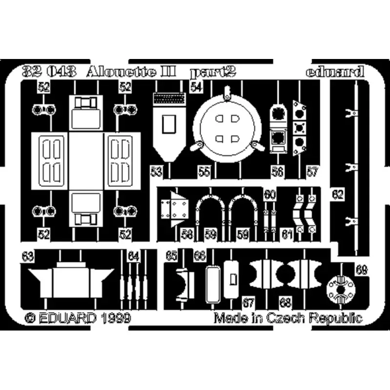 Kit photo-découpe Alouette II - 1/32 - EDUARD 32043