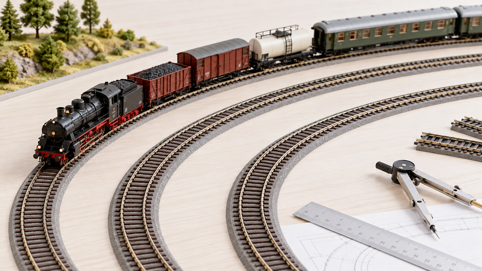 Rayons de courbe en modélisme ferroviaire : comment choisir le bon rayon pour votre réseau