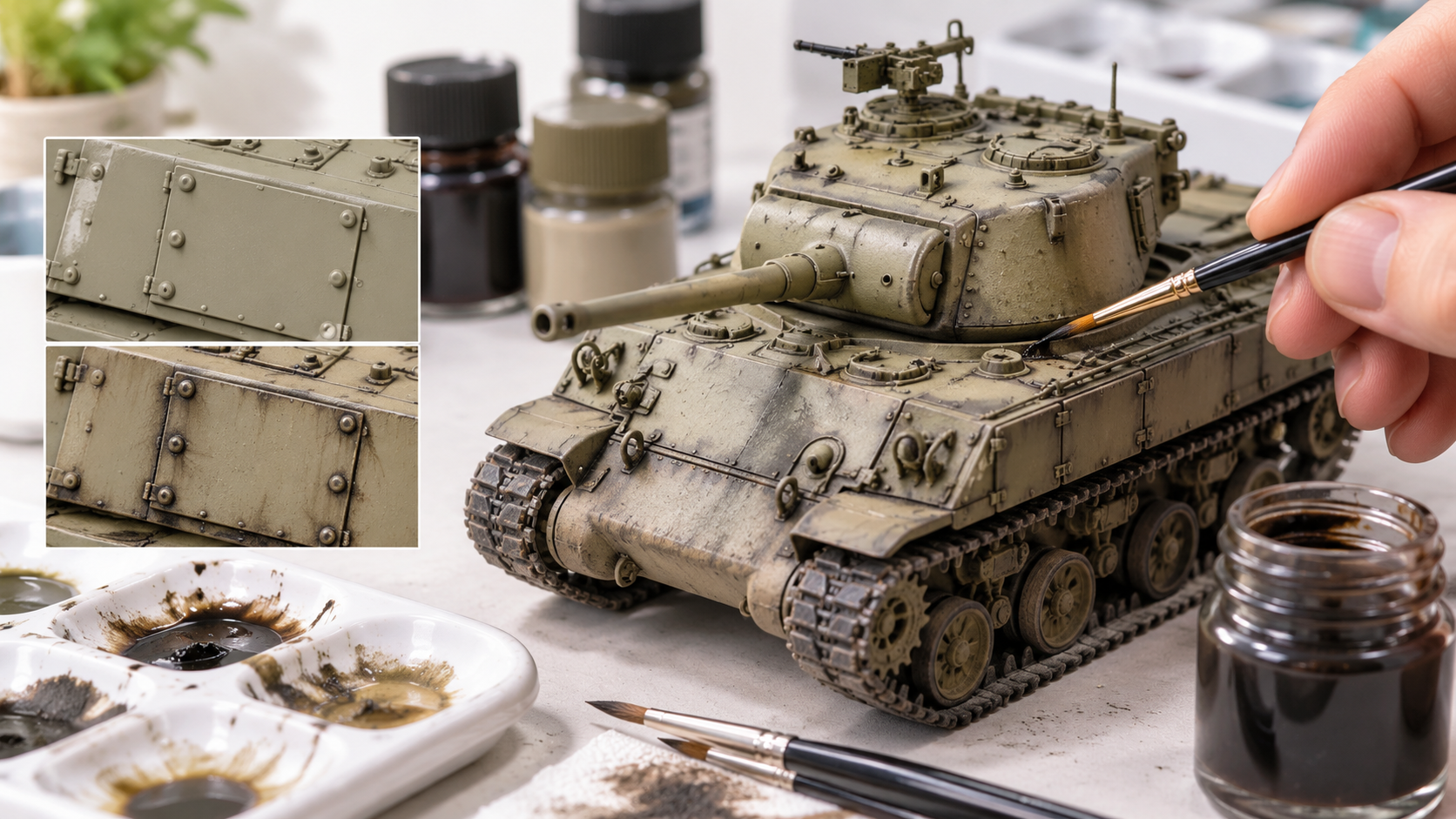 Les lavis et jus de peinture : ombrages express pour vos maquettes